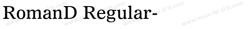 RomanD Regular字体转换